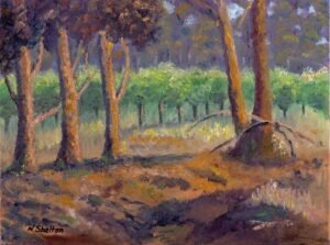 Morning Vines Nature Painting - Plein Air Paintings